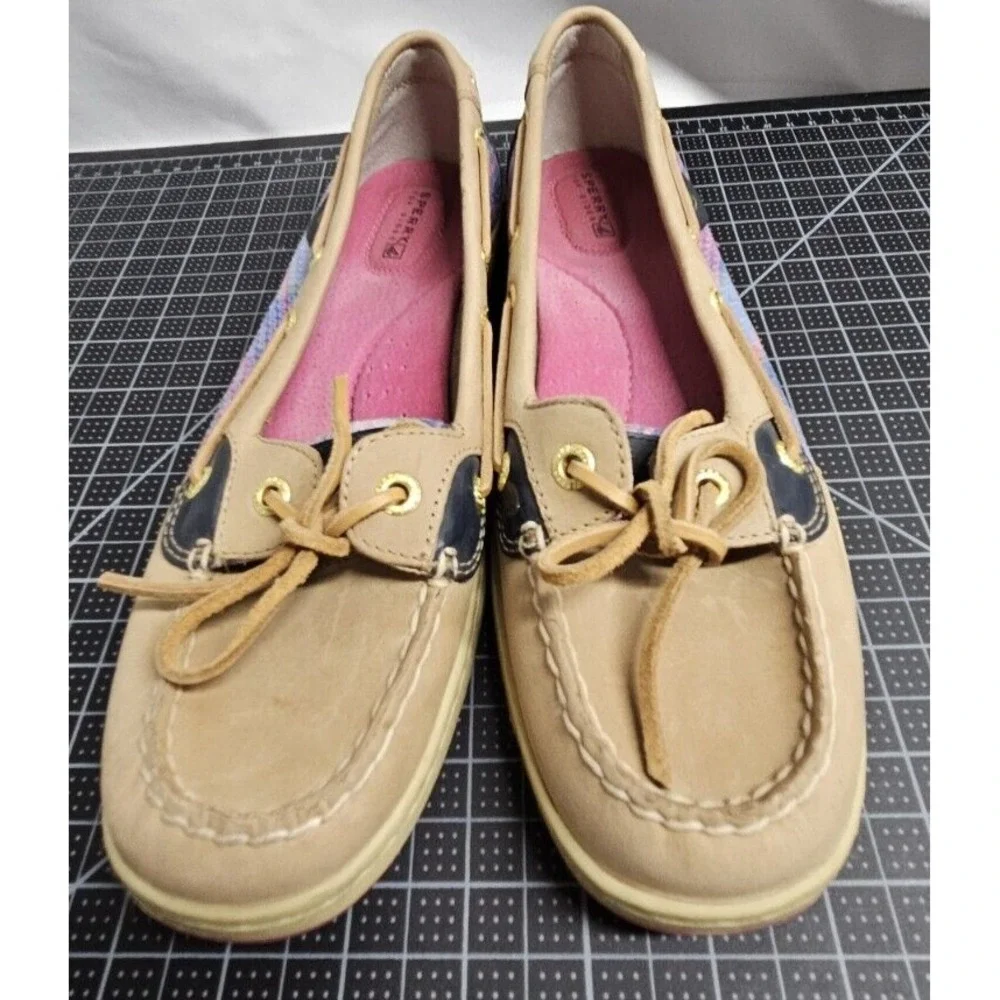 Sperry top sider  Ellis boat shoe w/sequins leather upper‎ Sz 9M